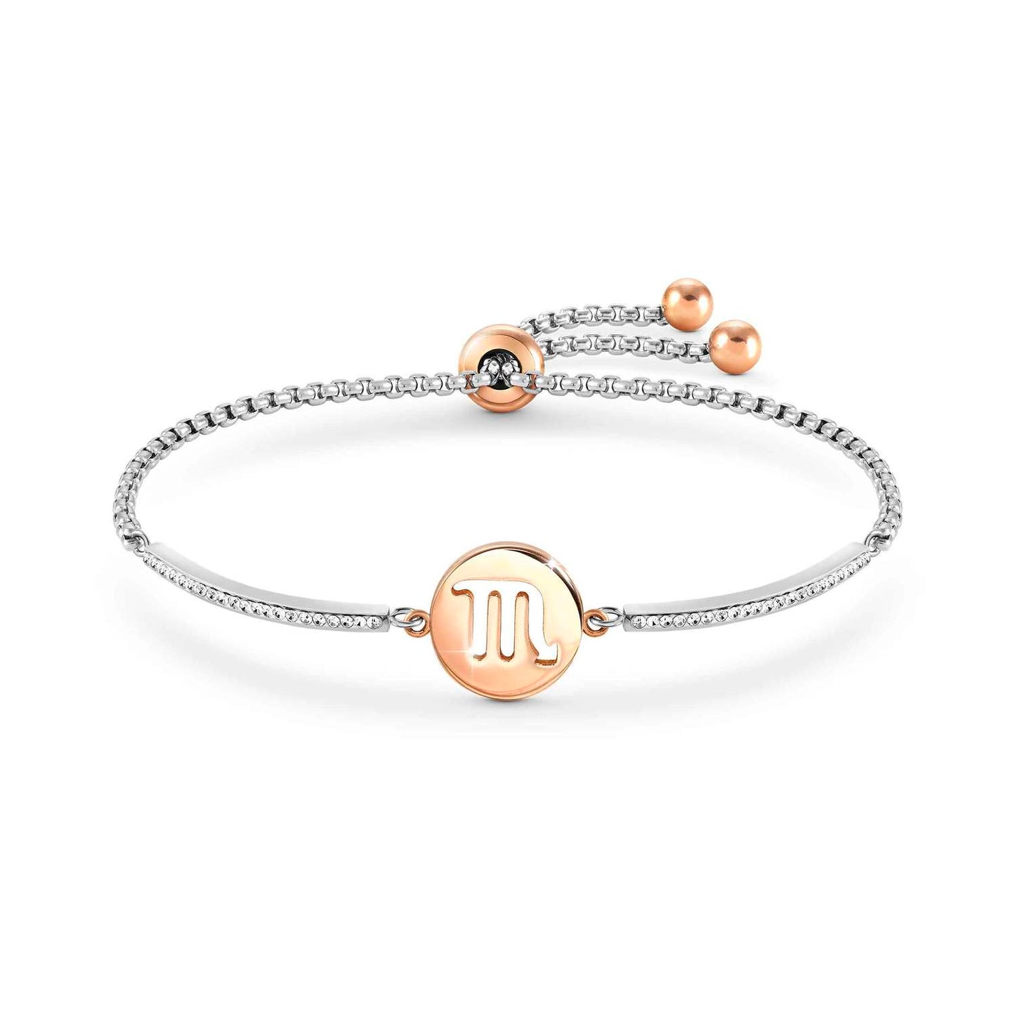 MILLELUCI bracelet in steel and crystals ZODIAC (008_Scorpio)