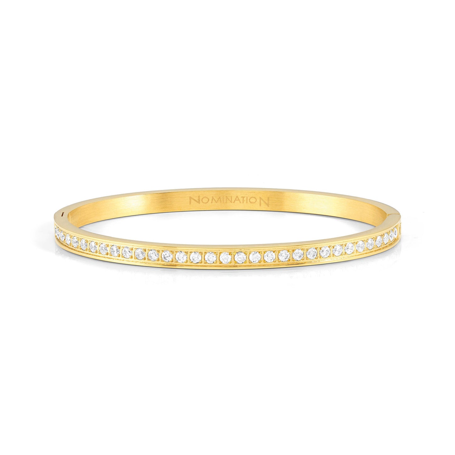 029506/020 (L) PRETTY BANGLES bracelet in steel and cz (020_WHITE fin, Yellow gold)