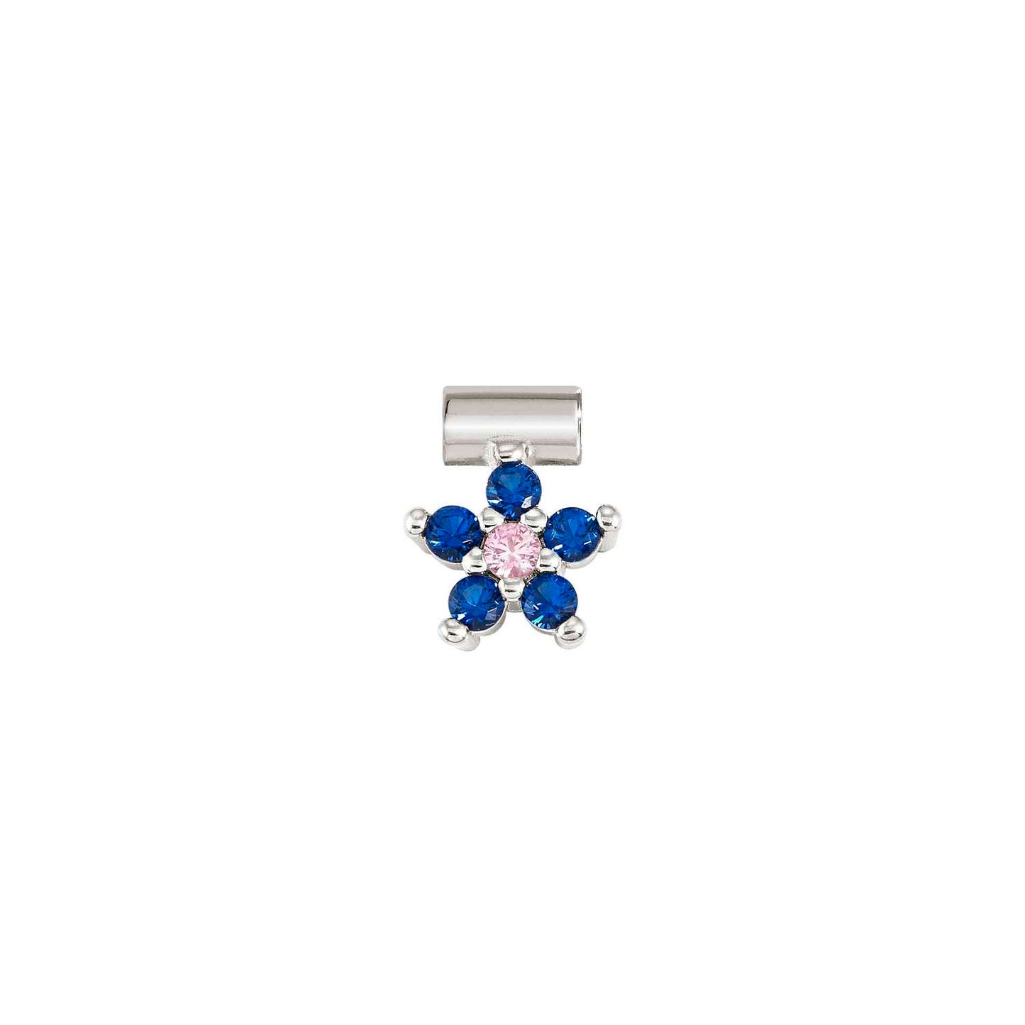 SEIMIA ed, FLORA in 925 sterling silver and cz (FLOWERS) (004_BLUE)