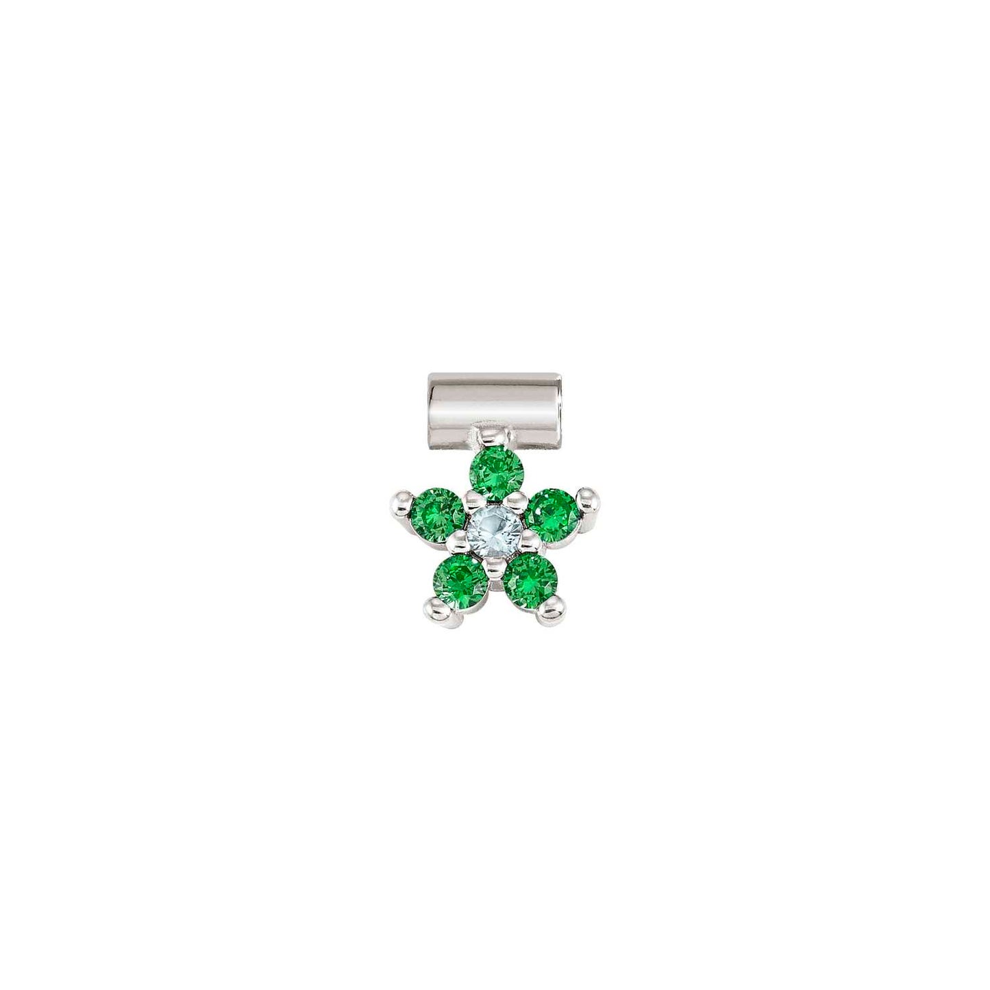 SEIMIA ed, FLORA in 925 sterling silver and cz (FLOWERS) (008_GREEN)