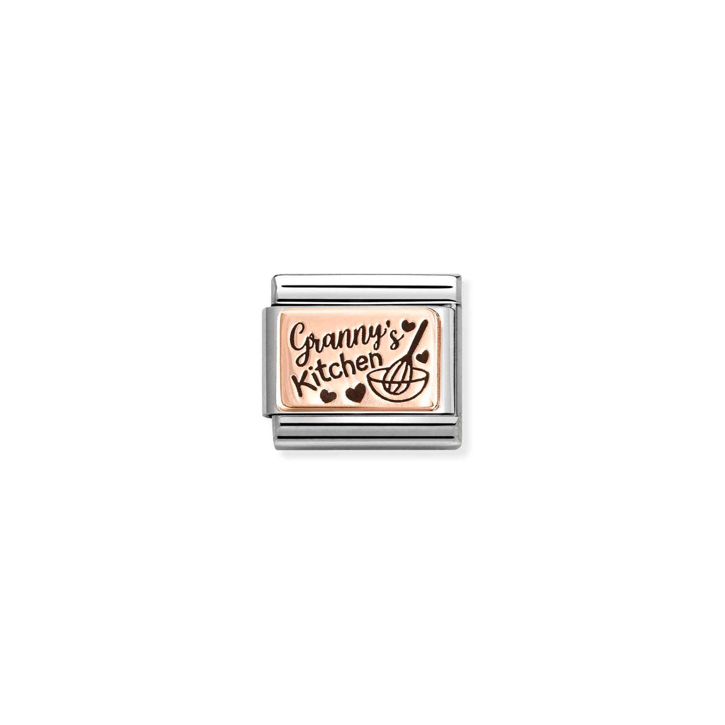430111/27 Composable Classic PLATES (IC) steel and 9k rose gold (27_Granny's Kitchen)