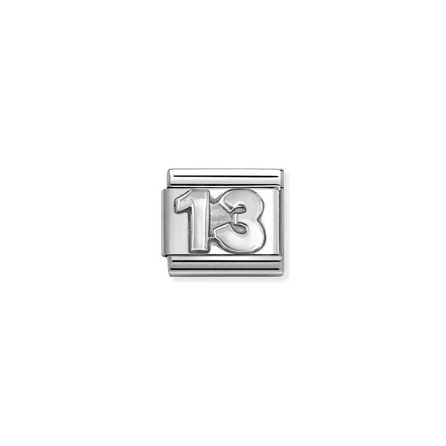 330101/75 NEW Composable Classic Sterling Silver Number 13 Link
