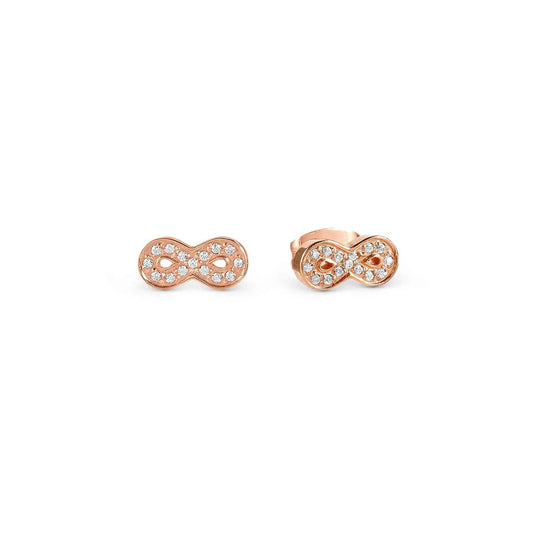 134005/024 Soffio D’Amore Stainless Steel & Rose PVD Stud Earrings INFINITY