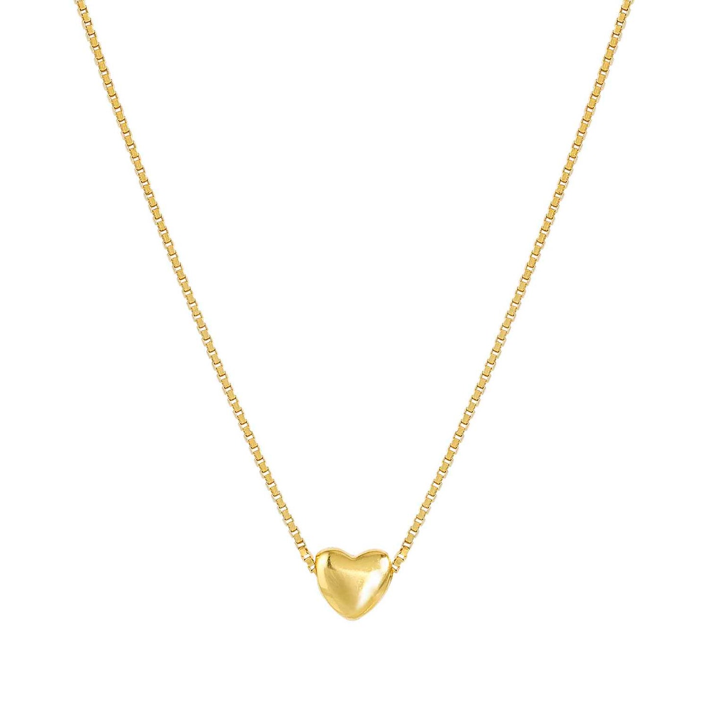 241304/006 Armonica Sterling Silver & 18ct YGP Necklace with Heart Detail