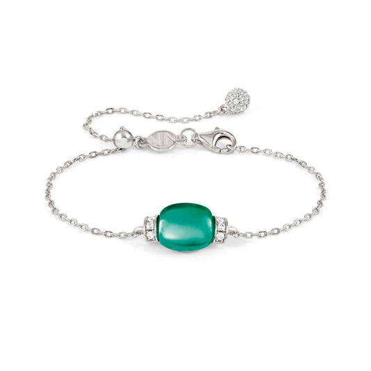 241502/041 MyRadiance Cabochon Cut Paraiba Tourmaline Stone CZ Bracelet