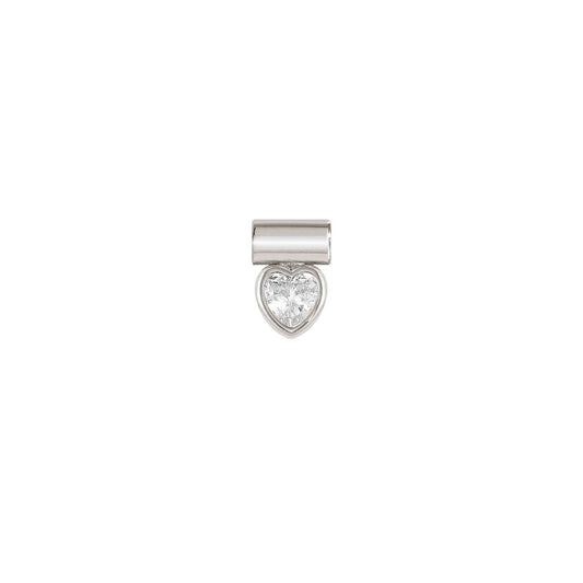 148866/001 SeiMia White Edition CZ Heart Charm