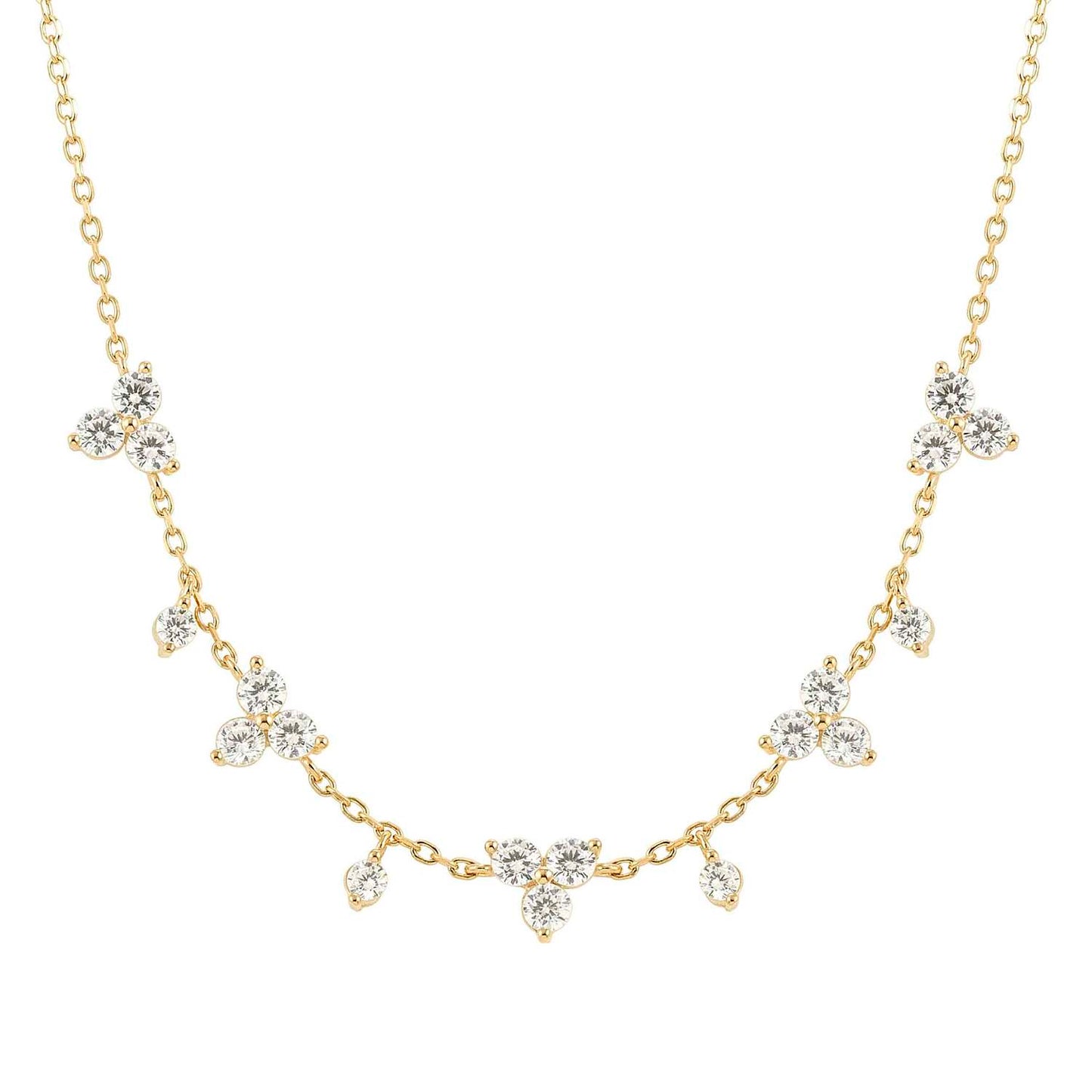 Silver YGP CZ Life Bouquet Necklace 242507/012