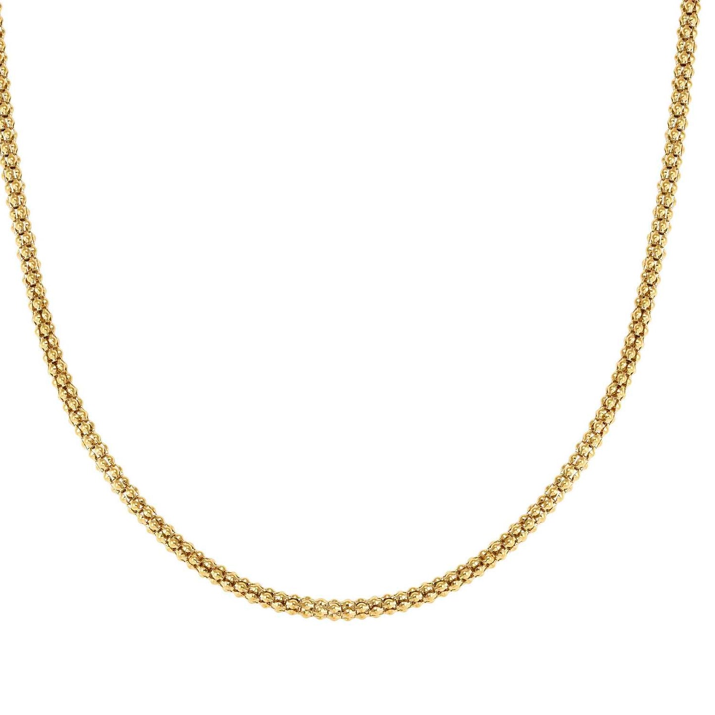 Popcorn Chain Yellow PVD Steel Ecclettica Necklace 134308/012