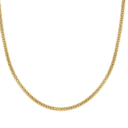 Popcorn Chain Yellow PVD Steel Ecclettica Necklace 134308/012