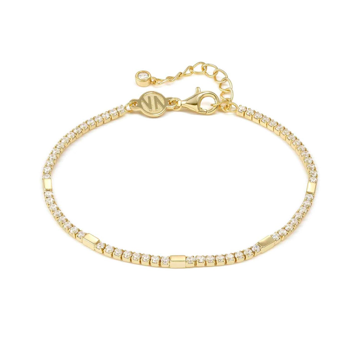 Silver YGP & CZ Petit Sparkle Tennis Bracelet 242301/012