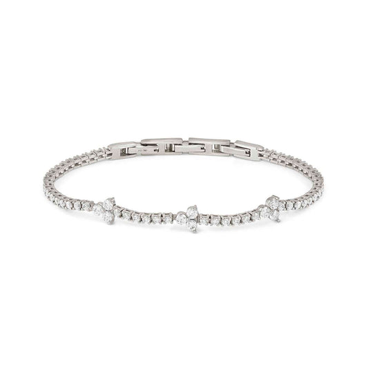 Silver CZ Tennis Life Bouquet Bracelet 242506/010