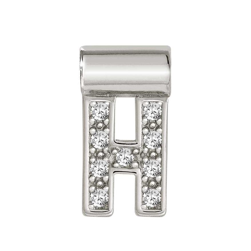 147115/008 SeiMia Letter H 925 Silver + CZ