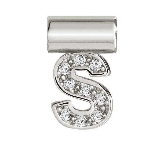 147115/019 SeiMia Letter S 925 Silver + CZ