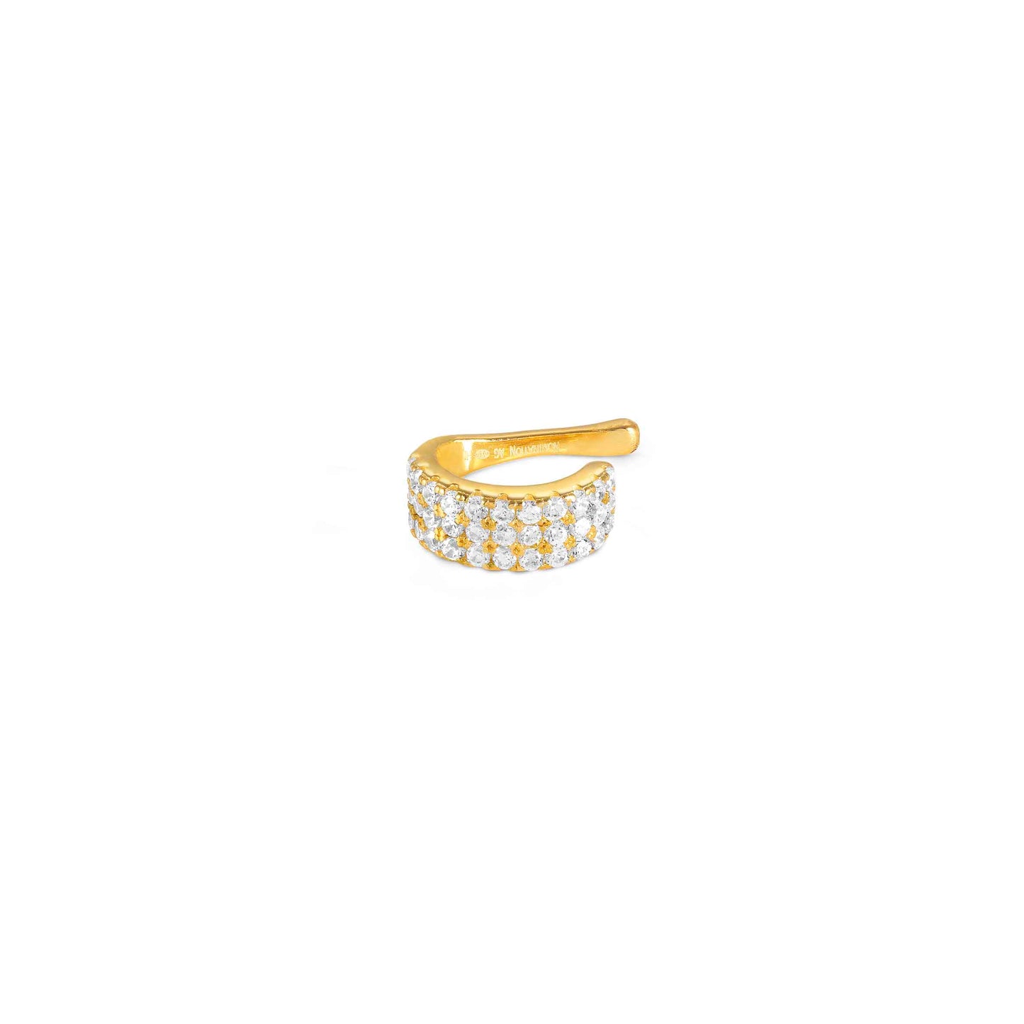 149207/012D SENTIMENTAL earring in silver YGP and cubic zirconia EARCUFF SMALL (012_Yellow Gold)