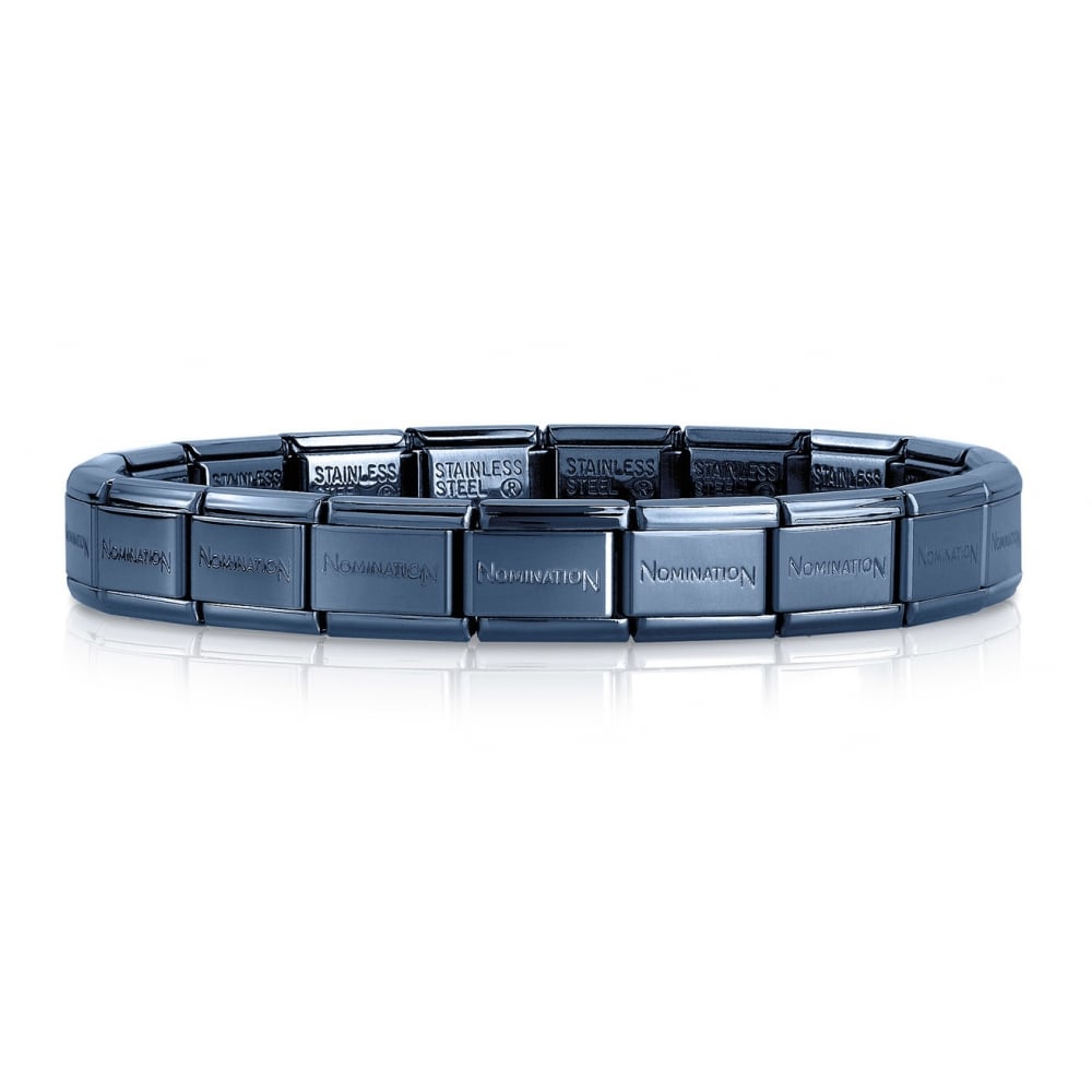 030091/016 Classic Stainless Steel Blue Shine PVD Base Bracelet