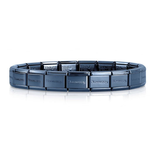 030091/016 Classic Stainless Steel Blue Shine PVD Base Bracelet