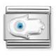 330204/26 Classic Silvershine Fatima Hand with Enamel Eye Link