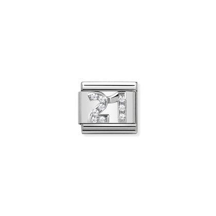 330304/19 Classic Silver Shine Stoneset 21 Link