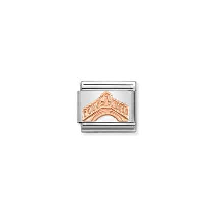 430106/22 Classic 9ct Rose Rialto Bridge Link