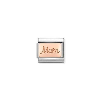 430108/03 Classic Rose Gold Mam Plate Link