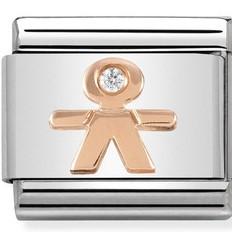 430305/08 Classic 9 CT Rose Gold & CZ Little Boy (08)