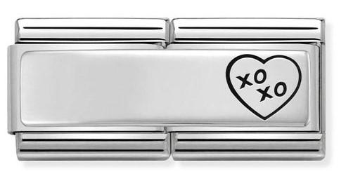 330710/15D Classic DOUBLE steel, silver  Heart XOXO