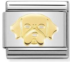 030162/56 Classic SYMBOLS, steel& 18k gold Dog