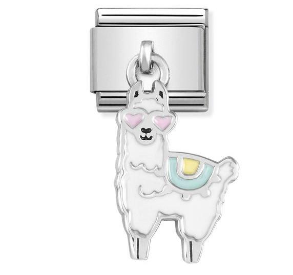 331805/14 Classic CHARMS steel, 925 silver & enamel Lama