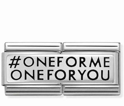 330710/25 DOUBLE ENGRAVED,S/Steel,925 silver,ONEFORMEONEFOR YOU