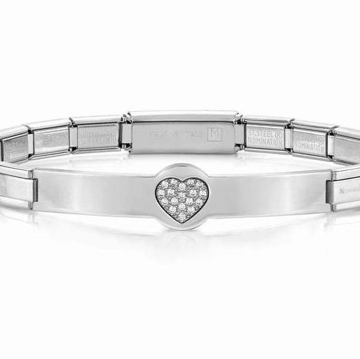 021133/022 TRENDSETTER S/Steel, 925 silver, WHITE CZ Heart
