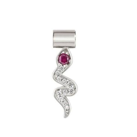 147122/006D SeiMia , silver,COLOURED CZ.Snake