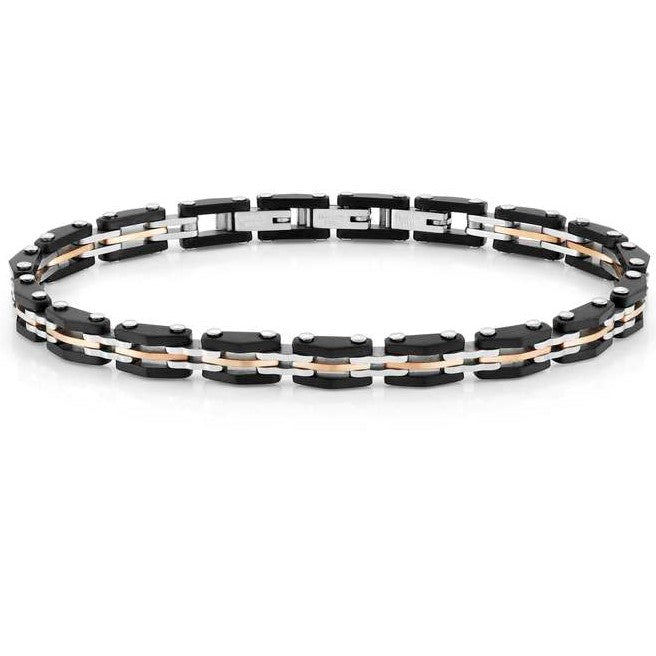 028314/011 STRONG bracelet ed. DIAMOND,BLACK Rose Gold