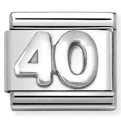 330101/59 Classic Oxidised Silver Number 40 Link