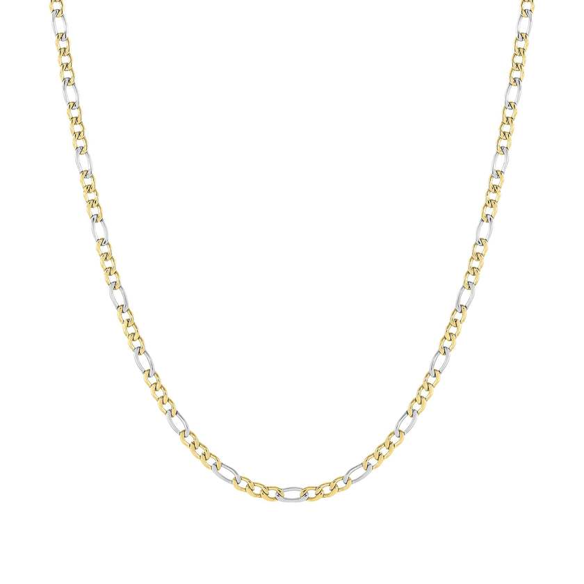 B-YOND steel necklace SMALL CURB Stainless steel, Yellow Gold