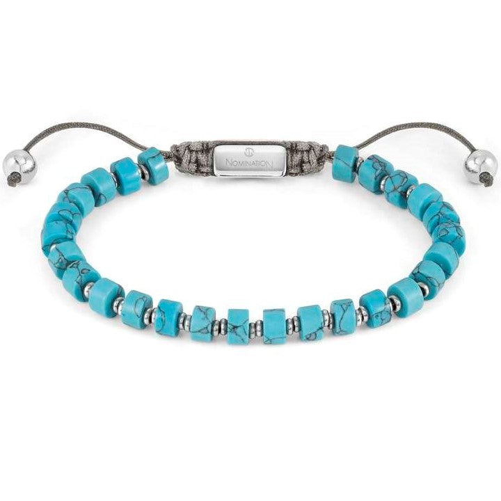 027926/033* INSTINCT STYLE,bracelet ,steel. stones TORQUOISE