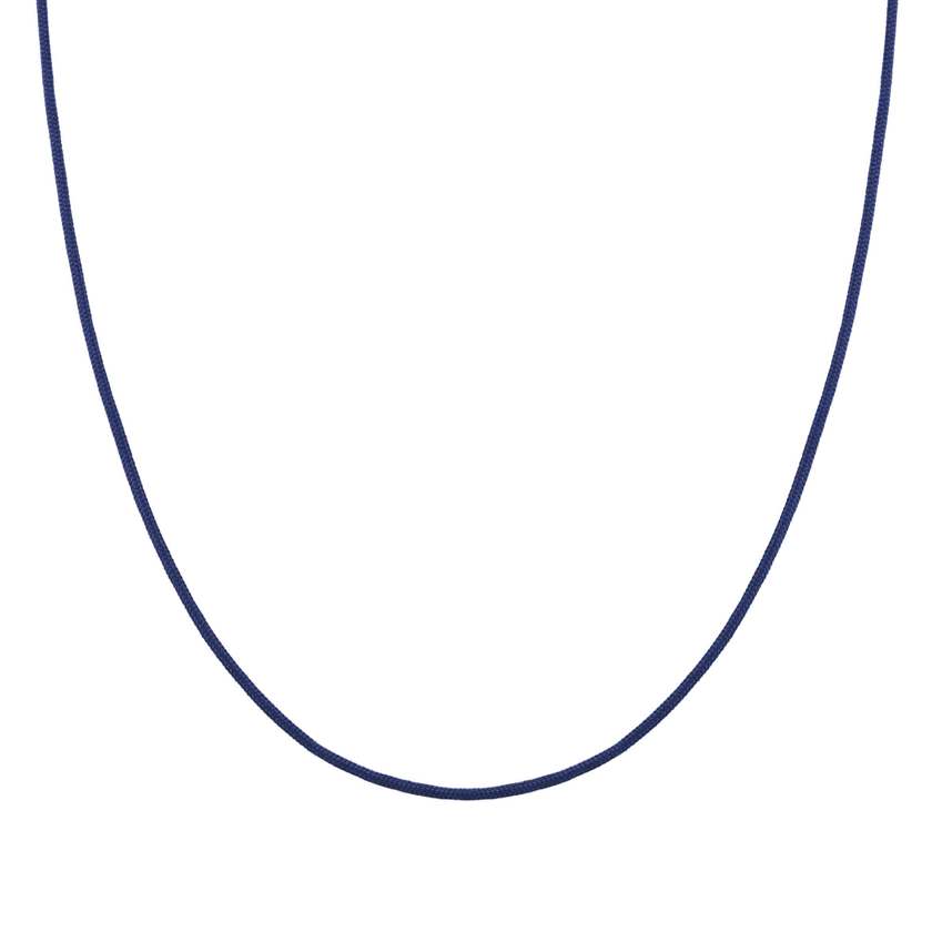 SEIMIA necklace ed. CANDY in 925 silver and fabric BLUE