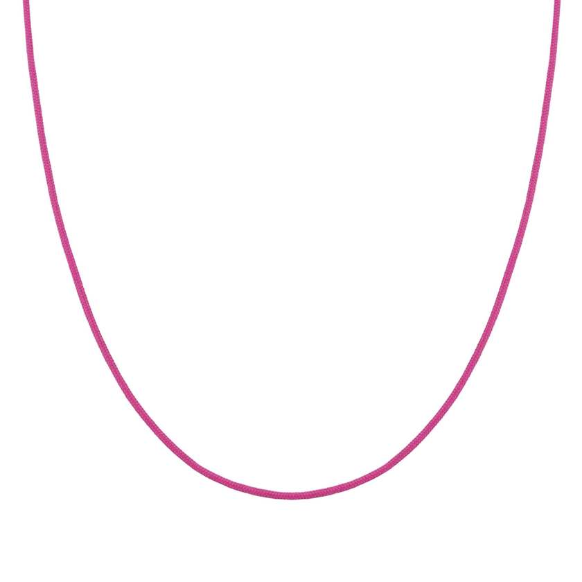 148820/011 SEIMIA necklace ed. CANDY in 925 silver and fabric FUCHSIA