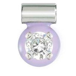 148824/031 SEIMIA ed. CANDY SYMBOLS in 925 silver enamel and 1 cz WHITE and lilac enamel