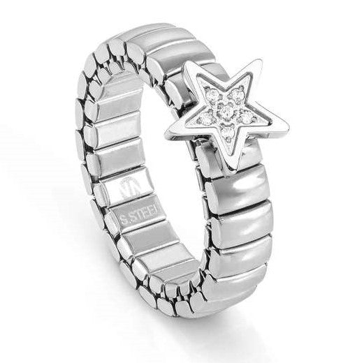 XTE XSMALL ring ed. LIFE, steel, CZ. Star