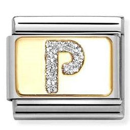 030291/16 Classic GLITTER LETTER steel, enamel, 18k gold P