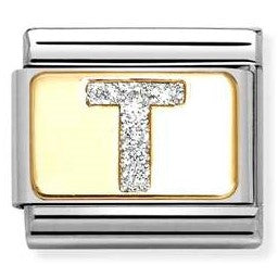 030291/20 Classic GLITTER LETTER steel, enamel, 18k gold T