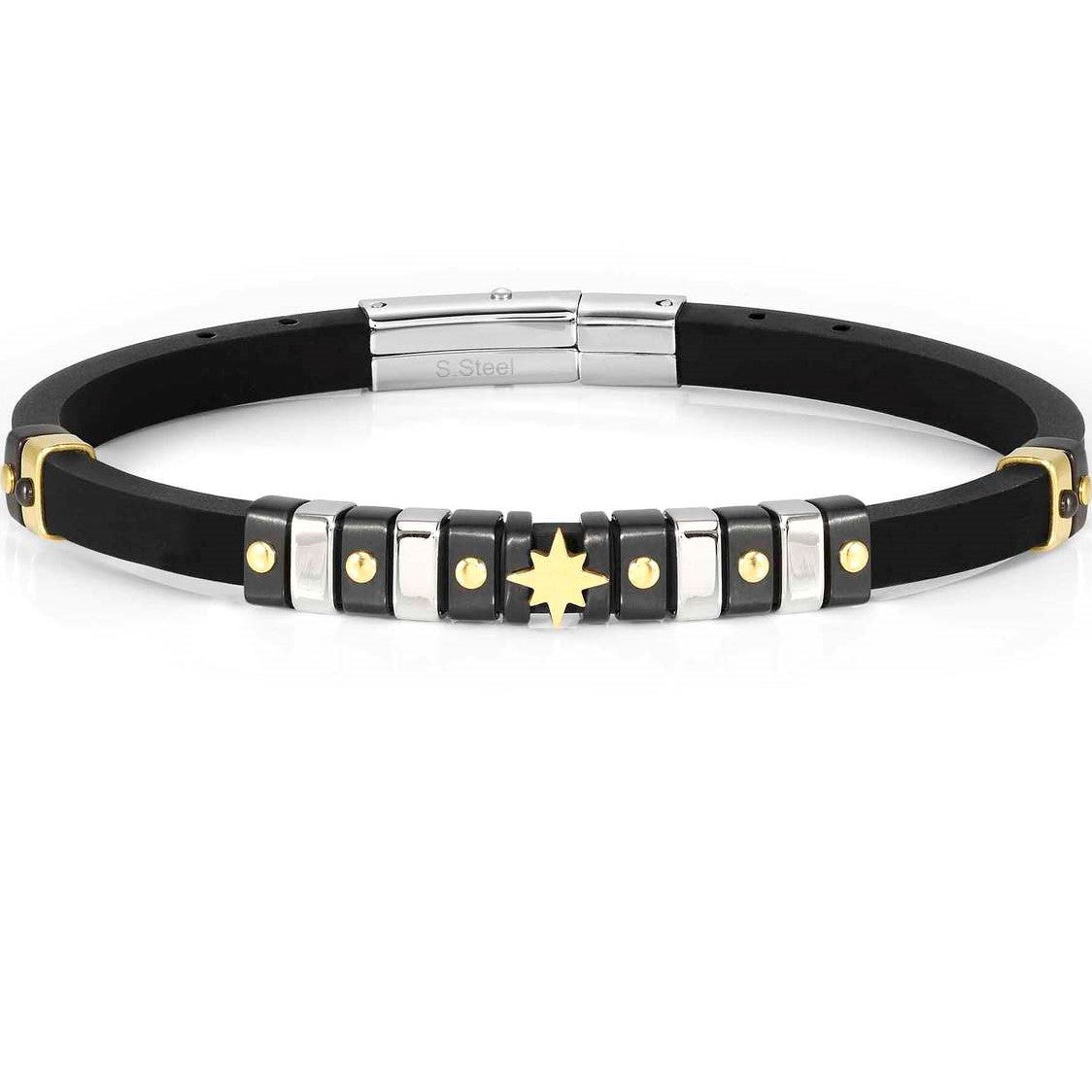 028815/014 CITY NEW EDITION Rubber and Stainless Steel Black & Yellow PVD WINDROSE