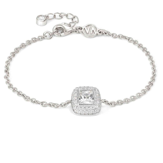 240405/036*  DOMINA Sterling Silver Bracelet cubic zirconia pavè Square
