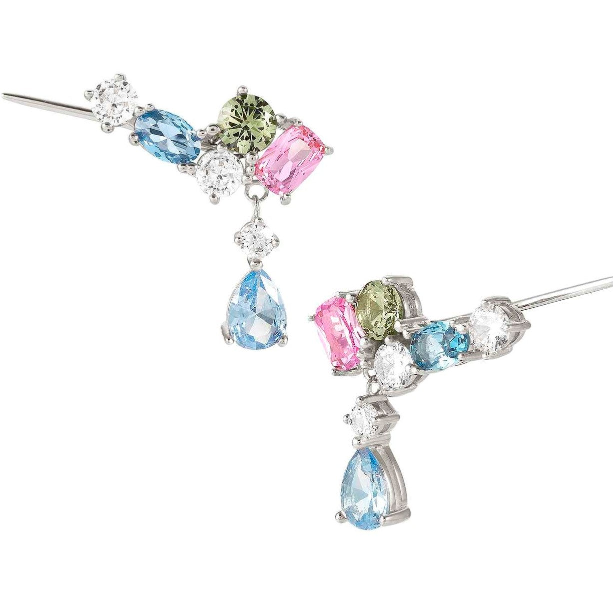 149828/010 COLOUR WAVE Sterling Silver Climber Earring
