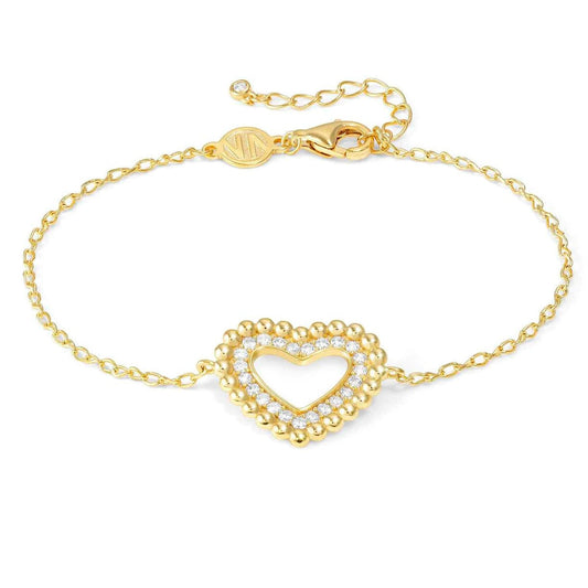 240502/008 LOVECLOUD YGP Bracelet with CZ Set Heart