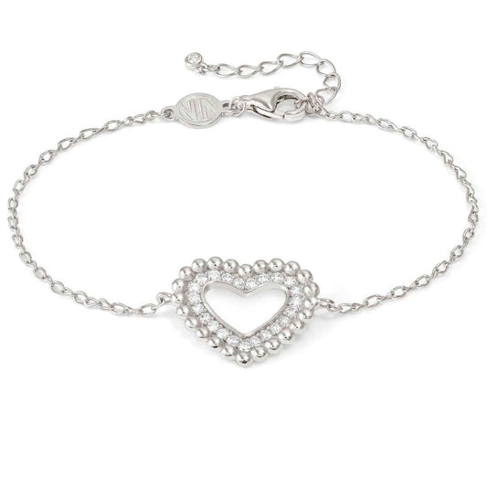 240502/009 LOVECLOUD Sterling Silver Bracelet with CZ Set Heart