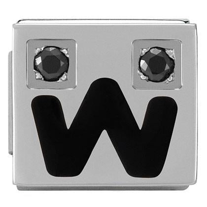Composable Ikons LETTERS in stainless steel?enamel and zirc. (23_W)