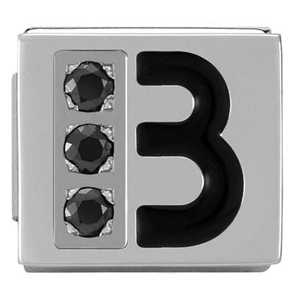 Composable Ikons LETTERS in stainless steel?enamel and  zirc. (02_B)