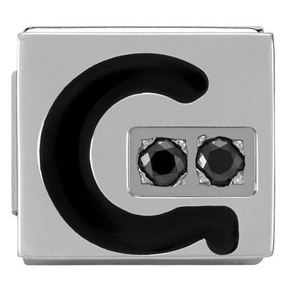 Composable Ikons LETTERS in stainless steel?enamel and zirc. (07_G)