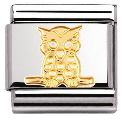 030114/06 Classic S/steel,18k gold Owl
